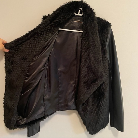 FAUX FUR LEATHER COAT - Picture 3 of 6